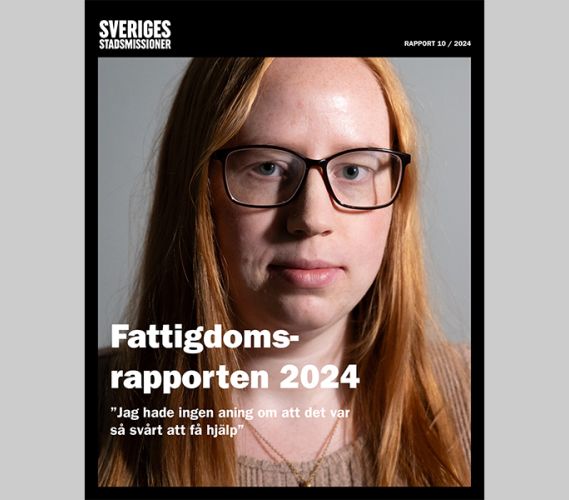 Omslag Fattigdomsrapporten 2024. 