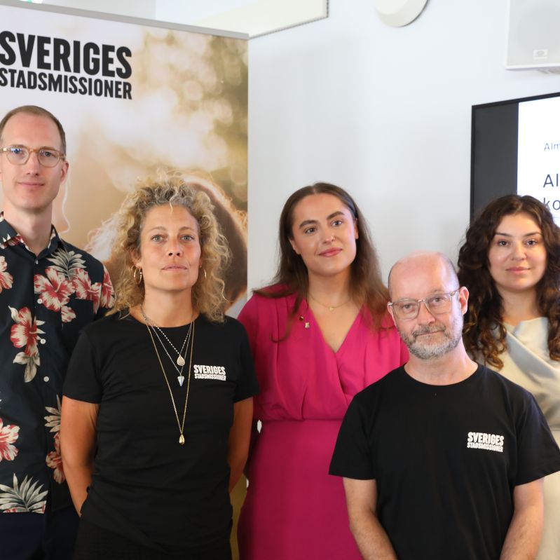 5 personer från stadsmissionen i almedalen